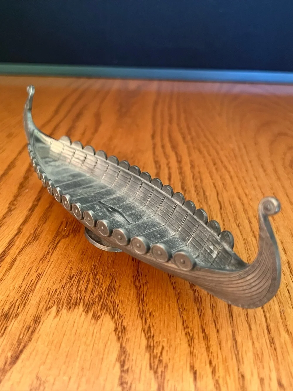 Bronze-Tone Viking Longship Decorative Accent - Unbranded